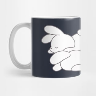 Cute bunnies rabbits sleeping Mug